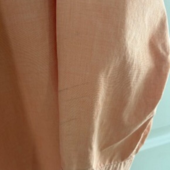 Men's Shirt IZOD Large Button Peach Long Sleeve Button Down Collar - Picture 3 of 3